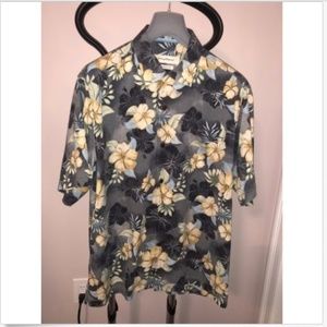 Tommy Bahama 100% Silk Floral Print Shirt SZ M